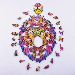 Mystery Lion 032 A3| Legpuzzel Leeuw |houten Jigsaw Puzzel | 189 Stukjes | Dierenpuzzel| Meer Dan 50 Verschillende Modellen -Puzzels Verfijnd Winkel 550x542 7