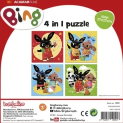 Bambolino Toys - Bing 4 In 1 Puzzel - 4x6x9x16 Stukjes - Kinderpuzzel - Leren Puzzelen - Educatief Peuter Speelgoed - Puzzel 3 Jaar En Ouder - Schoencadeautje Sinterklaas -Puzzels Verfijnd Winkel 550x548