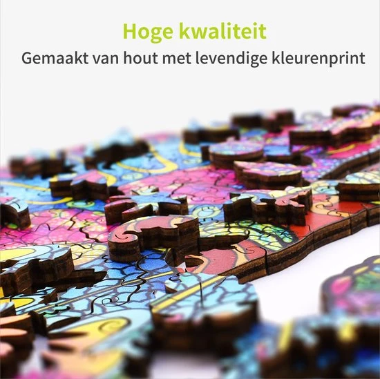 ACROPAQ Houten Puzzel Kameleon - 150 Stukjes, A4 Formaat 210 X 297 Mm, Puzzel Voor Kinderen En Volwassenen 4 ACROPAQ Houten Puzzel Kameleon - 150 Stukjes, A4 Formaat 210 X 297 Mm, Puzzel Voor Kinderen En Volwassenen - Afbeelding 4