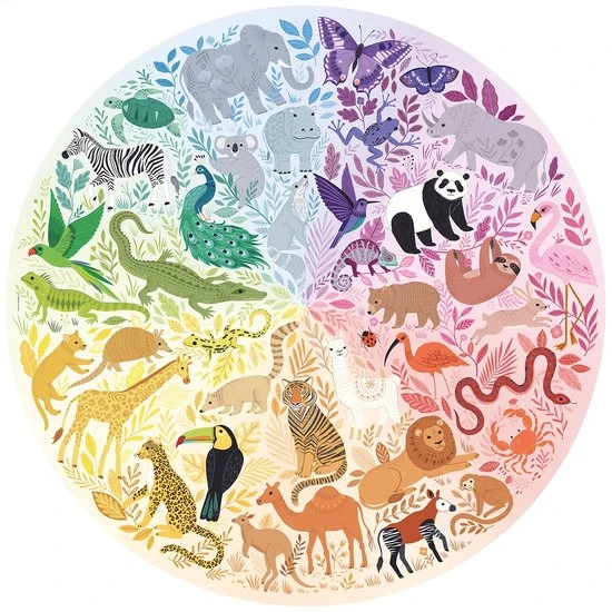 Ravensburger Puzzel Circle Of Colors Animals - Legpuzzel - 500 Stukjes 3 Ravensburger Puzzel Circle Of Colors Animals - Legpuzzel - 500 Stukjes - Afbeelding 3