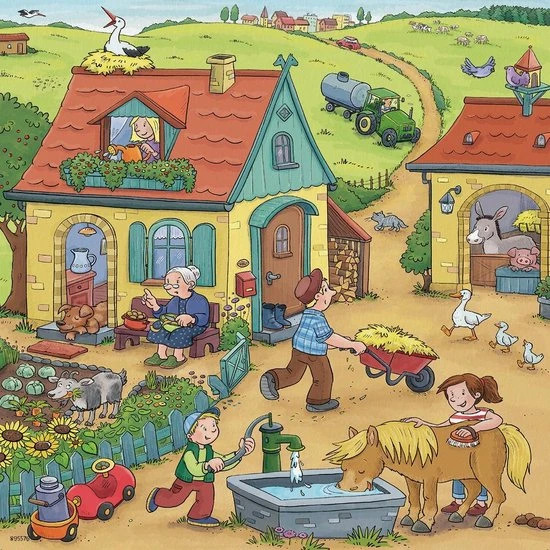 Ravensburger Puzzel Boerderij - 3x49 Stukjes - Kinderpuzzel 2 Ravensburger Puzzel Boerderij - 3x49 Stukjes - Kinderpuzzel - Afbeelding 2