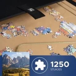 Just4Fun Puzzelmat Voor 800 - 1000 - 1250 Stukjes - 49cm X 85cm Puzzelbord - Puzzelmap Opbergsysteem Voor Legpuzzel Met Organiseer Vakjes - Portapuzzle -Puzzels Verfijnd Winkel 550x550 404