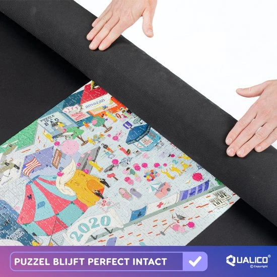 Qualico 3000 - XXL Puzzelmat Neopreen - Antislip - De Portapuzzle Die Echt Werkt - Tot En Met 3000 Stukjes - 95 X 150 Cm 3 Qualico 3000 - XXL Puzzelmat Neopreen - Antislip - De Portapuzzle Die Echt Werkt - Tot En Met 3000 Stukjes - 95 X 150 Cm - Afbeelding 3