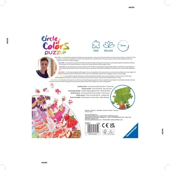 Ravensburger Puzzel Circle Of Colors Desserts Pastries - Legpuzzel - 500 Stukjes 6 Ravensburger Puzzel Circle Of Colors Desserts Pastries - Legpuzzel - 500 Stukjes - Afbeelding 6