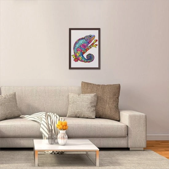 ACROPAQ Houten Puzzel Kameleon - 150 Stukjes, A4 Formaat 210 X 297 Mm, Puzzel Voor Kinderen En Volwassenen 6 ACROPAQ Houten Puzzel Kameleon - 150 Stukjes, A4 Formaat 210 X 297 Mm, Puzzel Voor Kinderen En Volwassenen - Afbeelding 6