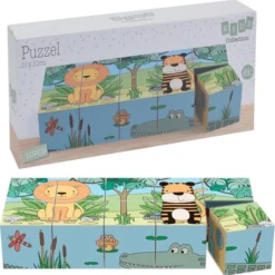 KidCollection Blokpuzzel - 10 Blokken - Educatief Speelgoed - Peuter - Kinderen - 2 Tot 5 Jaar - Dieren