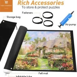 V&B Products Vilten Puzzelmat - Legpuzzels 500, 1000 En 1500 Stukjes - Puzzle Map, Bord, Plaat En Roll - Verbeterd Opbergsysteem!