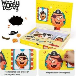 Knutsel Doos Magneetboek Knutselpakket - Magnetibook Gezichten Maken - Creatief Speelgoed Knutselen Jongens En Meisjes - WoodyDoody -Puzzels Verfijnd Winkel 550x561 2