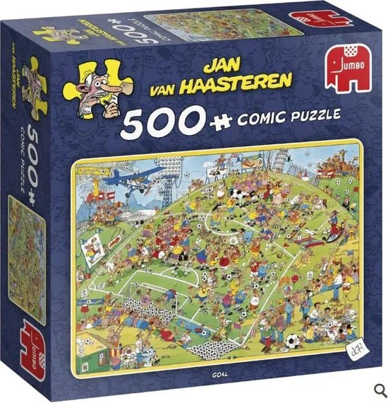 Jan Van Haasteren Goal Puzzel - 500 Stukjes 1 Jan Van Haasteren Goal Puzzel - 500 Stukjes