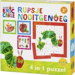 Bambolino Toys - Rupsje Nooitgenoeg - 4 In1 Puzzelset - 4+6+9+16 Stukjes - Kinderpuzzel - Leren Puzzelen - Educatief Peuterspeelgoed