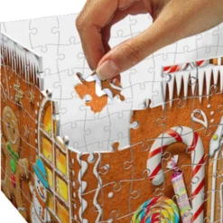 Ravensburger Kerst Gingerbread House Night Edition - 3D Puzzel Gebouw - 216 Stukjes -Puzzels Verfijnd Winkel 550x576 1