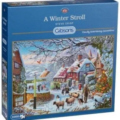 Gibsons A Winter Stroll - Steve Crisp Puzzel (1000 Stukjes) -Puzzels Verfijnd Winkel 550x576 3
