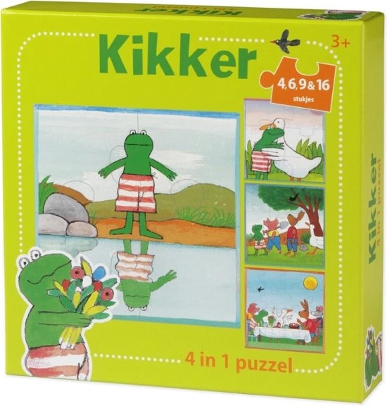 Bambolino Toys - Kikker 4 In 1 Puzzel Set - 4+6+9+16 Stukjes - Kinderpuzzel - Leren Puzzelen - Educatief Peuter Speelgoed 1 Bambolino Toys - Kikker 4 In 1 Puzzel Set - 4+6+9+16 Stukjes - Kinderpuzzel - Leren Puzzelen - Educatief Peuter Speelgoed