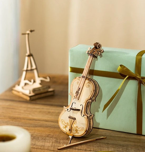 Robotime DIY 3D Houtenpuzzel Muziekinstrument Cello, TG411, 7x7x20cm - 6946785116809 2 Robotime DIY 3D Houtenpuzzel Muziekinstrument Cello, TG411, 7x7x20cm - 6946785116809 - Afbeelding 2