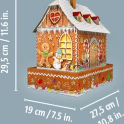 Ravensburger Kerst Gingerbread House Night Edition - 3D Puzzel Gebouw - 216 Stukjes -Puzzels Verfijnd Winkel 550x579