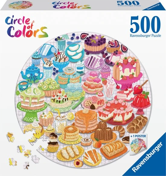 Ravensburger Puzzel Circle Of Colors Desserts Pastries - Legpuzzel - 500 Stukjes 5 Ravensburger Puzzel Circle Of Colors Desserts Pastries - Legpuzzel - 500 Stukjes - Afbeelding 5
