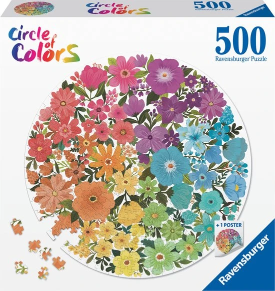 Ravensburger Puzzel Circle Of Colors Flowers - Legpuzzel - 500 Stukjes 1 Ravensburger Puzzel Circle Of Colors Flowers - Legpuzzel - 500 Stukjes