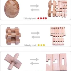 Merkloos IQ Puzzel 3D - Metaal En Hout - 6 Verschillende Breinbrekers 11 Merkloos IQ Puzzel 3D - Metaal En Hout - 6 Verschillende Breinbrekers -Puzzels Verfijnd Winkel 550x593