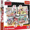 Trefl Minnie Mouse 4-in-1 Puzzel - 12/15/20/24 Stukjes