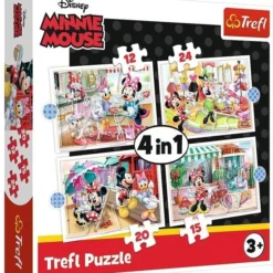 Trefl Minnie Mouse 4-in-1 Puzzel - 12/15/20/24 Stukjes