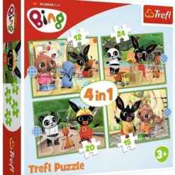 Trefl Bing 4-in-1 Puzzel - 12/15/20/24 Stukjes