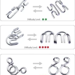 Merkloos IQ Puzzel 3D - Metaal En Hout - 6 Verschillende Breinbrekers 9 Merkloos IQ Puzzel 3D - Metaal En Hout - 6 Verschillende Breinbrekers -Puzzels Verfijnd Winkel 550x596 1