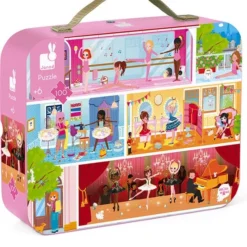 Janod Koffer Puzzel 100st | Dance Academy