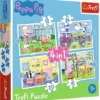 Trefl Peppa Pig 4-in-1 Puzzel - 12/15/20/24 Stukjes