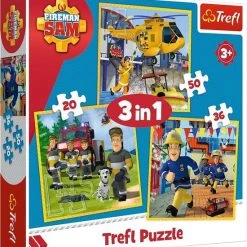 Trefl Brandweerman Sam 3-in-1 Puzzel - 20/36/50 Stukjes -Puzzels Verfijnd Winkel 550x604 2