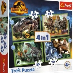 Trefl Puzzel 4 In 1 Jurassic World Dino