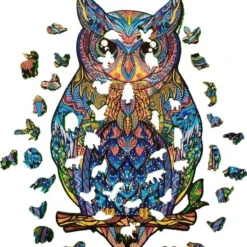 Mystery Uil 034 A3 |Houten Legpuzzel| Houten Jigsaw Puzzel | 200 Stukjes | Dierenpuzzel| Meer Dan 50 Verschillende Modellen -Puzzels Verfijnd Winkel 550x610 3