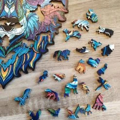 Mystery Wolf 031 A3 | Legpuzzel Wolf | Houten Jigsaw Puzzels | 200 Stukjes | Dierenpuzzel| Meer Dan 50 Verschillende Modellen -Puzzels Verfijnd Winkel 550x643 41