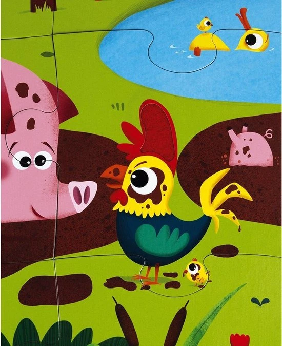 Janod Voelpuzzel - Boerderijdieren 5 Janod Voelpuzzel - Boerderijdieren - Afbeelding 5