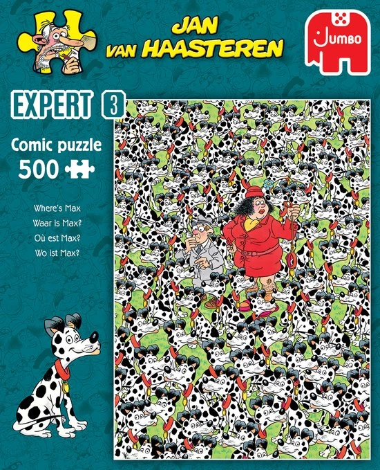 Jumbo Jan Van Haasteren Expert 3: Waar Is Max - 500 Stukjes 3 Jumbo Jan Van Haasteren Expert 3: Waar Is Max - 500 Stukjes - Afbeelding 3