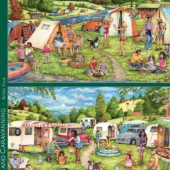 Falcon Puzzel Camping And Caravanning - Legpuzzel - 2x500 Stukjes -Puzzels Verfijnd Winkel 550x746
