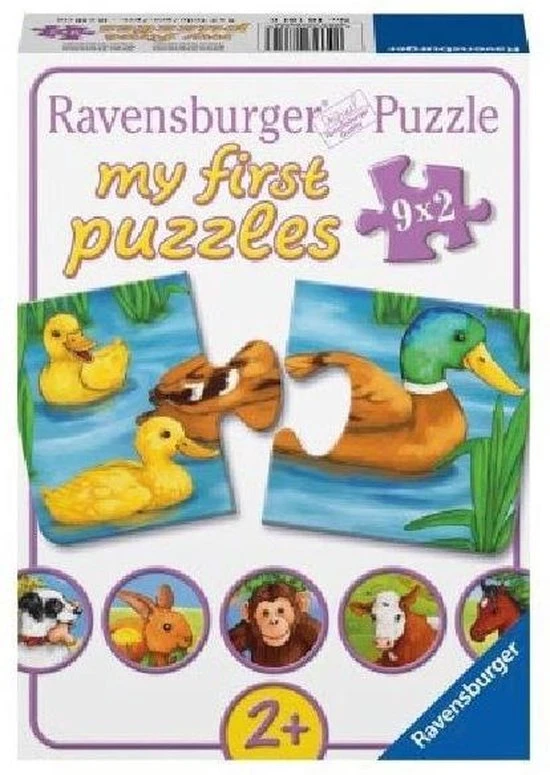 Ravensburger Lieve Dieren- My First Puzzles -9x2 Stukjes - Kinderpuzzel 14 Ravensburger Lieve Dieren- My First Puzzles -9x2 Stukjes - Kinderpuzzel - Afbeelding 14