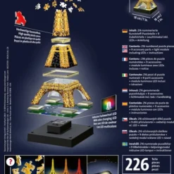 Ravensburger Eiffeltoren Night Edition- 3D Puzzel Gebouw - 216 Stukjes -Puzzels Verfijnd Winkel 550x776