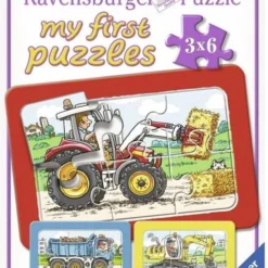 Ravensburger Graafmachine, Tractor En Kiepauto- My First Puzzels -3x6 Stukjes - Kinderpuzzel -Puzzels Verfijnd Winkel 550x786