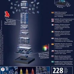 Ravensburger Empire State Building Night Edition - 3D Puzzel Gebouw Van 216 Stukjes -Puzzels Verfijnd Winkel 550x794