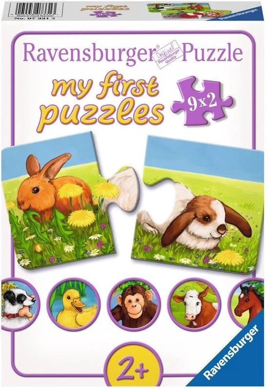 Ravensburger Lieve Dieren- My First Puzzles -9x2 Stukjes - Kinderpuzzel 13 Ravensburger Lieve Dieren- My First Puzzles -9x2 Stukjes - Kinderpuzzel - Afbeelding 13