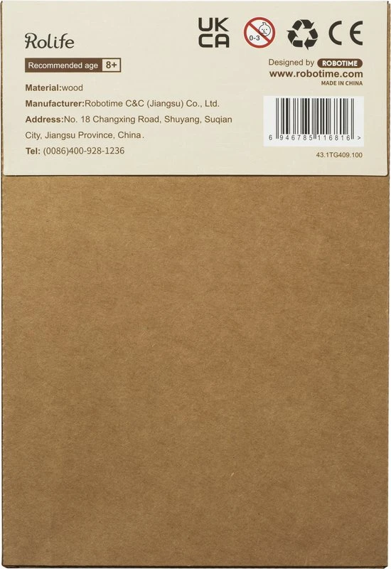 Robotime 3D Houtenpuzzel Muziekinstrument Drumstel, TG409, 19x13,5x11cm - 6946785116816 5 Robotime 3D Houtenpuzzel Muziekinstrument Drumstel, TG409, 19x13,5x11cm - 6946785116816 - Afbeelding 5