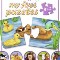 Ravensburger Lieve Dieren- My First Puzzles -9x2 Stukjes - Kinderpuzzel