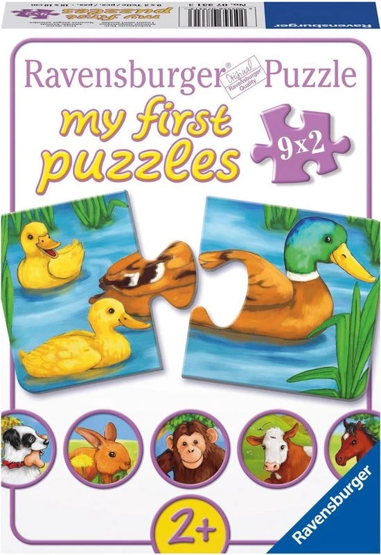 Ravensburger Lieve Dieren- My First Puzzles -9x2 Stukjes - Kinderpuzzel 15 Ravensburger Lieve Dieren- My First Puzzles -9x2 Stukjes - Kinderpuzzel - Afbeelding 15