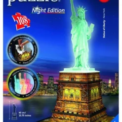 Ravensburger Statue Of Liberty Night Edition- 3D Puzzel Gebouw - 108 Stukjes -Puzzels Verfijnd Winkel 550x802