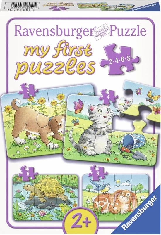 Ravensburger Schattige Huisdieren- My First Puzzels -2+4+6+8 Stukjes - Kinderpuzzel 1 Ravensburger Schattige Huisdieren- My First Puzzels -2+4+6+8 Stukjes - Kinderpuzzel