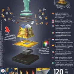 Ravensburger Statue Of Liberty Night Edition- 3D Puzzel Gebouw - 108 Stukjes -Puzzels Verfijnd Winkel 550x814