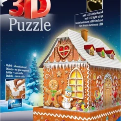 Ravensburger Kerst Gingerbread House Night Edition - 3D Puzzel Gebouw - 216 Stukjes -Puzzels Verfijnd Winkel 550x815