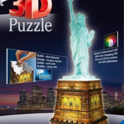 Ravensburger Statue Of Liberty Night Edition- 3D Puzzel Gebouw - 108 Stukjes