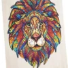 Grafix Houten Puzzel Leeuw | Unieke Puzzelstukjes In Vorm Van Dieren | 140 Puzzelstukjes | Puzzel Voor Kinderen En Volwassenen | Formaat 30 X 22.5 CM | Cadeau Voor Jong En Oud