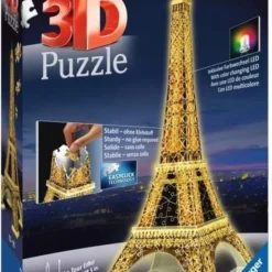 Ravensburger Eiffeltoren Night Edition- 3D Puzzel Gebouw - 216 Stukjes -Puzzels Verfijnd Winkel 550x834